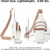 BOSTANTEN Women’s Leather Crossbody Sling Bag – Small Fanny Pack Chest Bag, Adjustable, Multi-Pocket, Travel Ready