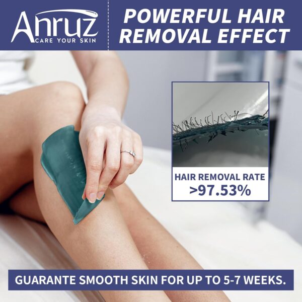 Complete Waxing Kit for Women & Men – Wax Warmer with 4 Natural Hard Wax Beads, Silicone Bowl & 30 Applicator Sticks