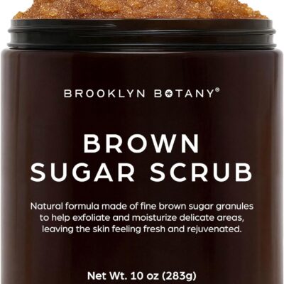 71Gjz-ESatL._SL1500_.jpg Brooklyn Botany Brown Sugar Body Scrub - Moisturizing and Exfoliating Body, Face, Hand, Foot Scrub - Fights Acne, Fine Lines & Wrinkles, Great Gifts For Women & Men - 10 oz