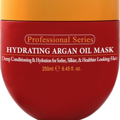 Arvazallia Hydrating Argan Oil Hair Mask and Deep Conditioner for Dry or Damaged Hair (8.45 oz Jar)