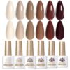 71JCwboQFjL._SL1500_.jpg Born Pretty Gel Nail Polish 6 Colos,Nude Brown Skin Tone,Roasted Chestnuts Chocolate Gel Polish Collection Neutral Beige Khaki Gel Polish Kit All Seasons Nail Art Manicure DIY for Home Salon