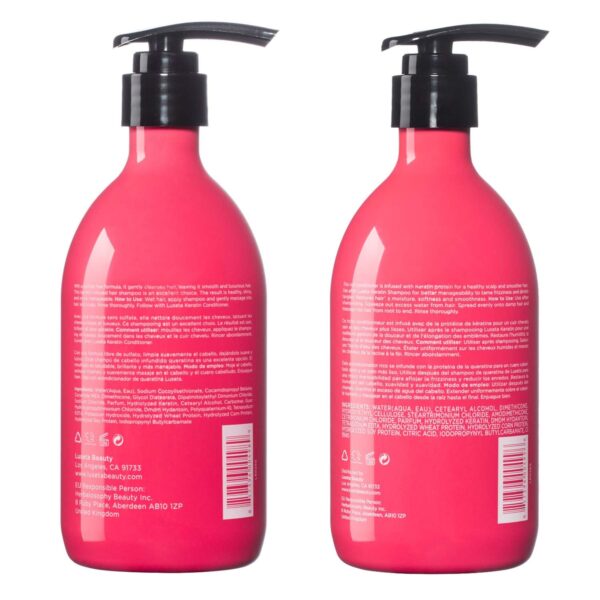 Luseta Keratin Shampoo & Conditioner Set – Sulfate-Free Hair Treatment for Color-Treated, Damaged & Dry Hair, 16.9 Oz x2