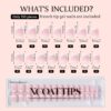 71LvQW8xAL._SL1500_.jpg BTArtboxnails XCOATTIPS Extra Short French Tip Press On Nails – 150pcs Soft Gel Square Nail Extensions