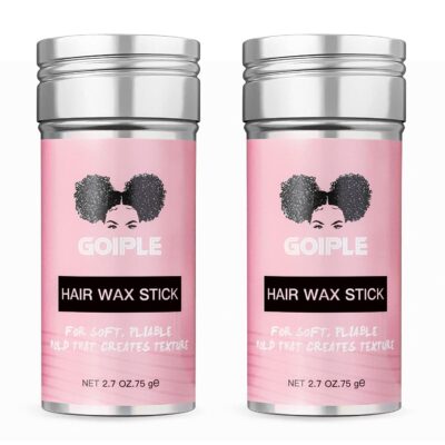 Goiple Hair Wax Stick - Long-Lasting, Smoothing & Slick Pomade Stick for Hair Wigs, Styling Waxes for Fly Away & Edge Frizz Hair, 2.7oz each