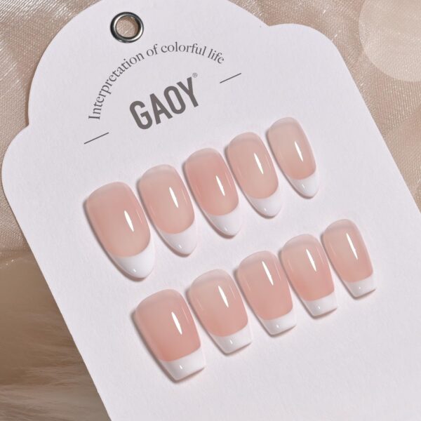 GAOY White Swirl Gel Nail Polish – 12ml Fine Brush for French Manicure & Nail Art