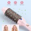 Wavytalk 1.5” Thermal Round Brush Negative Ion Heated Styling Brush for Smooth, Shiny Blowout Look (Pink)