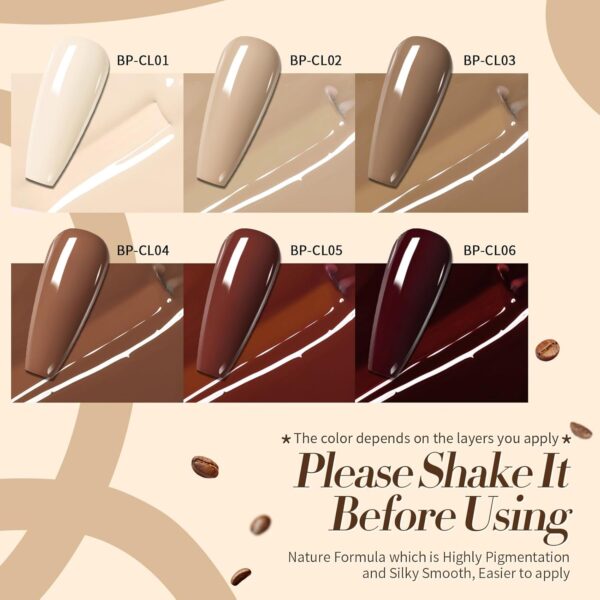 71Ofnc86ILL._SL1500_.jpg Born Pretty Nude Brown Gel Nail Polish Set – 6 Neutral Colors for All Seasons