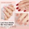 Modelones 6-Color Sheer Nude Jelly Nail Polish Set – Quick Dry, Natural Shades for DIY Nail Art