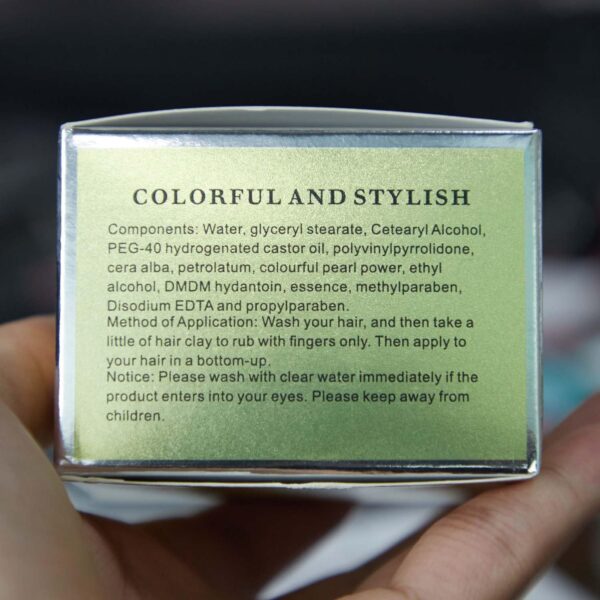 White Temporary Hair Wax Washable Hair Color Styling Mud for Kids, Teens & Adults