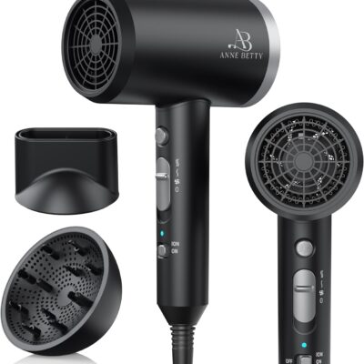 71Q3sPSlemL._AC_SL1500_.jpg Ionic Hair Dryer with Diffuser, 1800W Blow Dryer for Women & Men, Fast-Drying, Lightweight, Low Noise, Hair Care Styling Tool for Home, Travel, Gifting