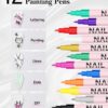 71Ukwsc1xSL._SL1500_.jpg EBANKU 12-Color Nail Art Pen Set – Quick-Dry Acrylic Nail Polish Pens for DIY & Salon Designs