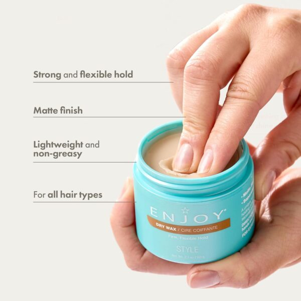 71Uo1HJybUL._SL1500_.jpg Enjoy Dry Wax – Matte Hair Wax with Firm Flexible Hold & Non-Greasy Finish (2.1 oz)
