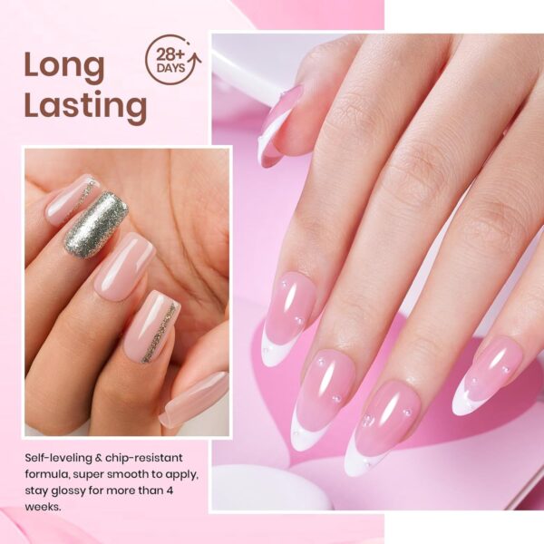 Beetles 6-Color Jelly Gel Nail Polish Set – Milky Nude, Pink, Brown Sheer Gel for DIY Nail Art