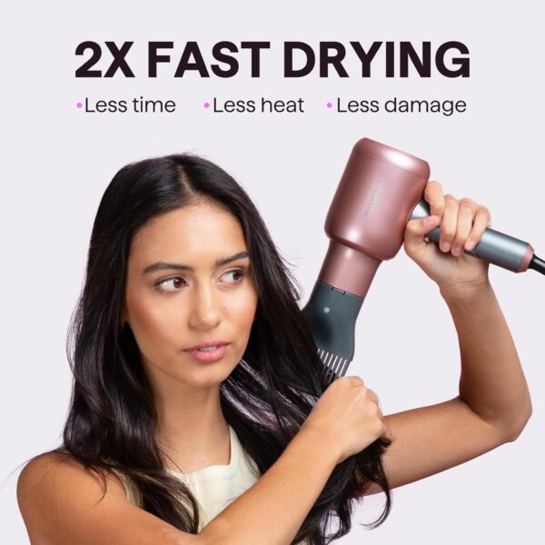 71XCJDd03lL._SL1500_.jpg Wavytalk Ionic Hair Dryer with Diffuser – 1875W Fast Drying Blow Dryer with Ceramic Technology & 3 Styling Attachments, Rose Gold