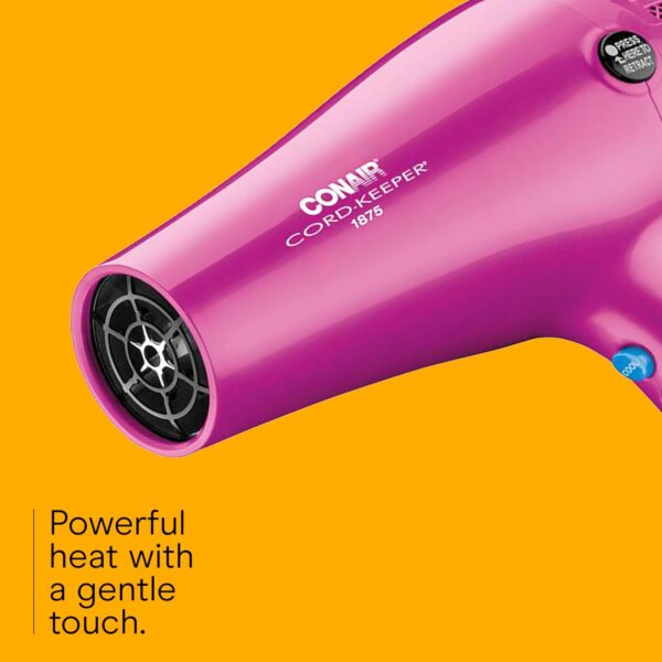 71bGDq957yL._AC_SL1500_.jpg Conair 1875W Hair Dryer with Retractable Cord – Ionic & Tourmaline Technology