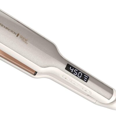 71ba-dkYuYL._AC_SL1500_.jpg Remington Shine Therapy 2 inch Hair Straightener, Flat Iron Infused with Argan Oil & Keratin, Professional Ceramic Flat Iron for Less Frizz, Shiny & Smooth Hot Styling Tools