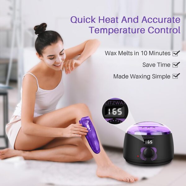 71dXfmWixmL._SL1500_.jpg BLITZWAX Brazilian Waxing Kit – At-Home Hair Removal with Hard Wax Warmer, Face & Body Wax, Beginner-Friendly