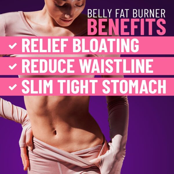Belly Fat Burner for Women – CLA Weight Loss Pills, Appetite Suppressant & Metabolism Booster for Slim Waist & Bloating Relief