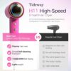Tideway Professional Ionic Hair Dryer – High-Speed 110,000 RPM Brushless Motor, Lightweight Travel Blow Dryer with Plasma Frizz Control & Smart Temperature
