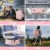 Taygeer Travel Backpack for Women – Carry-On Laptop Backpack with USB Charging Port & Shoe Compartment, Pink