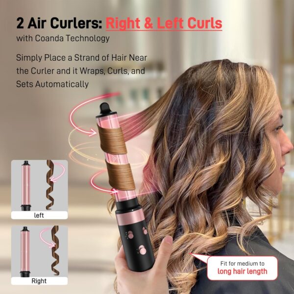 3-in-1 Dual Voltage Hair Styler – High-Speed Travel Hair Dryer, Curling & Straightening Tool for Women, European Voltage, Quick Drying & Styling