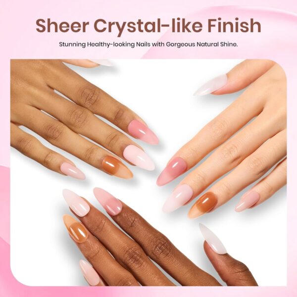 Beetles 6-Color Jelly Gel Nail Polish Set – Milky Nude, Pink, Brown Sheer Gel for DIY Nail Art