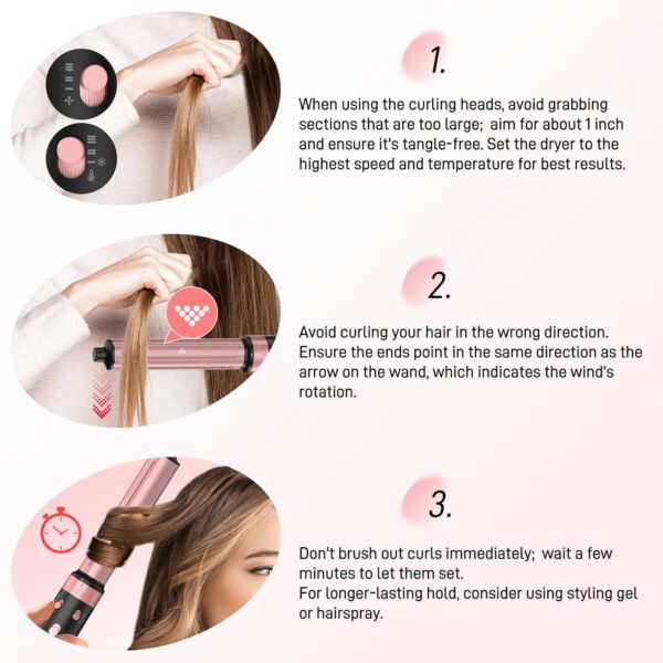 3-in-1 Dual Voltage Hair Styler – High-Speed Travel Hair Dryer, Curling & Straightening Tool for Women, European Voltage, Quick Drying & Styling