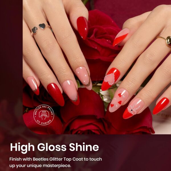 71piGaJQOaL._SL1500_.jpg Beetles Red Gel Polish Set 6 Burgundy & Shimmer Red Nail Colors, UV LED Soak Off Kit