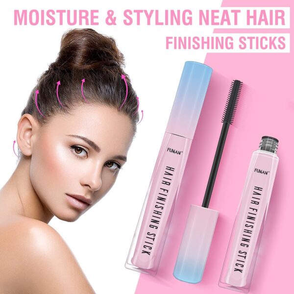 FUNAN Hair Finishing Stick 2-Pack – Flyaway & Baby Hair Tamer with Coconut & Jojoba Oil