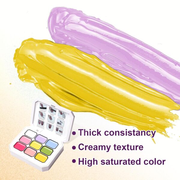 Gradient Ombre Gel Nail Polish Set – 9 Bright Colors with Sponges & Tools for DIY Aura Nails, French Manicure & Nail Art