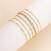 DEARMAY 14K Gold Bracelets for Women – Stackable Paperclip & Cuban Link Set
