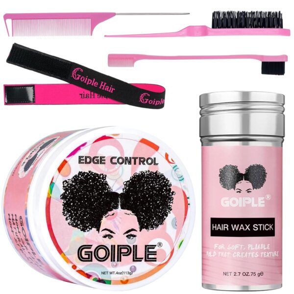 71wlFcGQRDL._SL1500_.jpg Strong Hold Non-Greasy Edge Control Gel and Wax Stick with Hair Comb for All Hair Types - No Flaking Edge Wax for Styling Black Hair Wigs