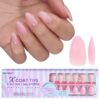 BTArtbox XCOATTIPS Natural Nail Tips Matte -Short Almond Press On Nails Pink, Long Lasting Soft Gel Nails False Nail, Soak Off Acrylic Fake Nails Extensions for Nail Art DIY