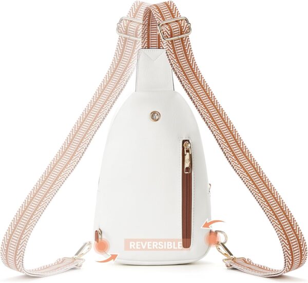 BOSTANTEN Women’s Leather Crossbody Sling Bag – Small Fanny Pack Chest Bag, Adjustable, Multi-Pocket, Travel Ready