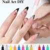 71zvlL1khvL._SL1500_.jpg EBANKU 12-Color Nail Art Pen Set – Quick-Dry Acrylic Nail Polish Pens for DIY & Salon Designs