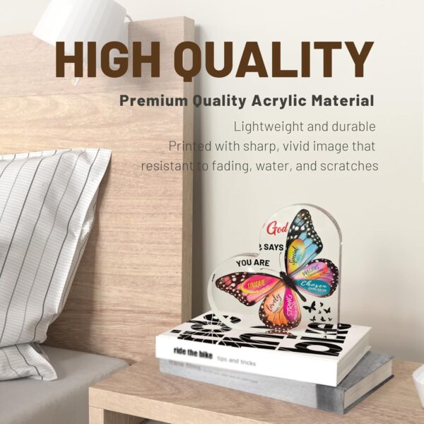 Butterfly Christian Gifts for Women – Inspirational Heart-Shaped Decor for Friends, Mom, Sister, Coworkers