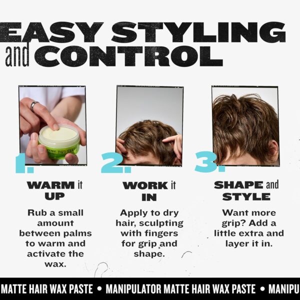 81358THFGUL._SL1500_.jpg TIGI Bed Head Manipulator Matte Hair Wax Paste – Strong Hold Styling for Short & Medium Hair, Matte Finish 2.01 oz