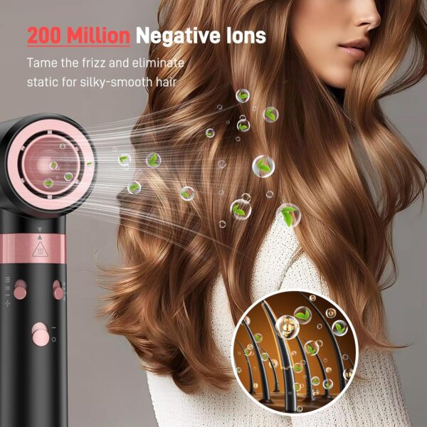 3-in-1 Dual Voltage Hair Styler – High-Speed Travel Hair Dryer, Curling & Straightening Tool for Women, European Voltage, Quick Drying & Styling