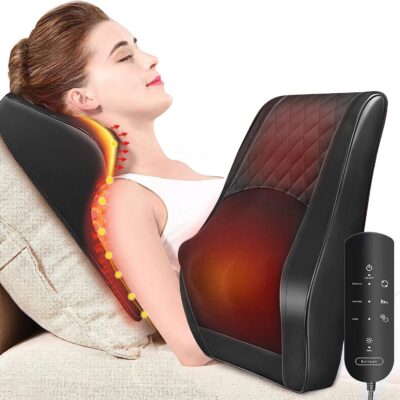 818dUZb-zGL._AC_SL1500_.jpg Boriwat Back Massager with Heat, 3D Kneading Massage Pillow for Back, Neck, Shoulder, Leg Pain Relief Deep Tissue, Gifts for Women Men Mom Dad
