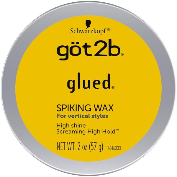 81AFZhd8kFL._SL1500_.jpg Got2b Glued Spiking Hair Wax – Fierce Hold, High Shine Styling Wax for Short & Medium Hair (2 oz)