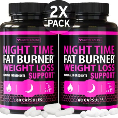 (2 Pack) Night Time Weight Loss Pills for Women - Advanced Weight Loss Supplement - Fat Burners for Women - Diet Pills That Work Fast - Belly Fat Burner - Appetite Suppressant - Made in USA