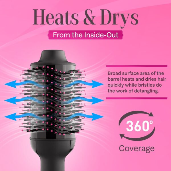 Asani 4-in-1 Hair Dryer Brush – Blow Dryer, Straightener, Curling & Volumizing Hot Brush with Ceramic Titanium Barrel