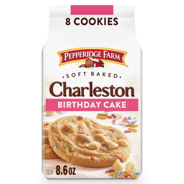 Pepperidge Farm Charleston Birthday Cake Cookies, 8 Soft Baked Cookies, 8.6 oz. Bag