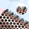 Wavytalk 1.5” Thermal Round Brush Negative Ion Heated Styling Brush for Smooth, Shiny Blowout Look (Pink)