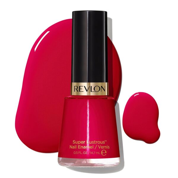 81TkdaapDqL._SL1500_.jpg Revlon Super Lustrous Nail Polish, Chip-Resistant & Longwear Formula, High Shine Finish, 680 Revlon Red, 0.5 fl oz