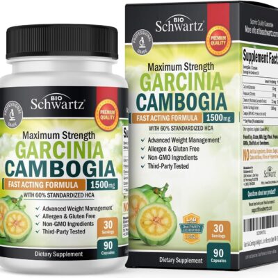 Garcinia Cambogia Weight Loss Pills - 1500mg HCA Pure Extract - Fast Acting Appetite Suppressant - Fat Burner for Women and Men to Help Lose Weight - Carb Blocker Metabolism Diet Pill - 90 Capsules