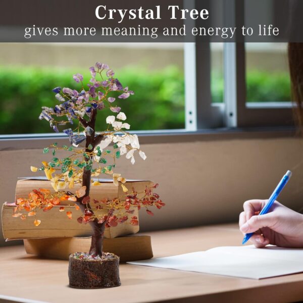 7 Chakra Crystal Tree of Life – Handmade Healing Bonsai Decor for Home & Office, Positive Energy, Good Luck Gift