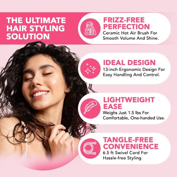 81eeIOKfyL._SL1500_.jpg 4-in-1 Blow Dryer Brush – Ionic Hot Air Styling Tool with Ceramic Coating, Volumizer, Curling & Straightener