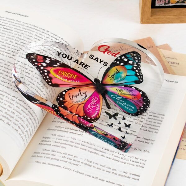 Butterfly Christian Gifts for Women – Inspirational Heart-Shaped Decor for Friends, Mom, Sister, Coworkers