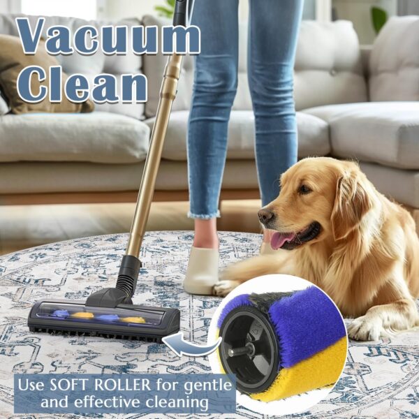 Jinchan 5ft Round Vintage Area Rug – Machine Washable, Non-Slip, Soft Floral Carpet for Indoor Spaces